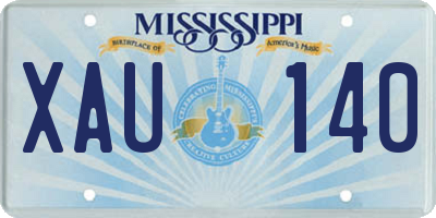 MS license plate XAU140