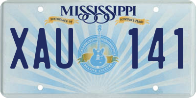 MS license plate XAU141