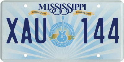 MS license plate XAU144