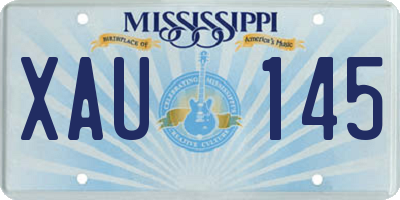 MS license plate XAU145