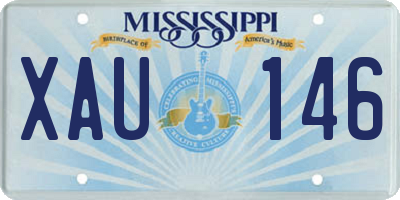 MS license plate XAU146