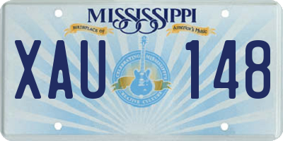 MS license plate XAU148