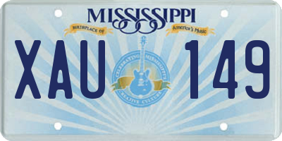 MS license plate XAU149