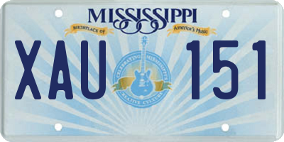 MS license plate XAU151