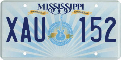 MS license plate XAU152
