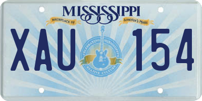 MS license plate XAU154