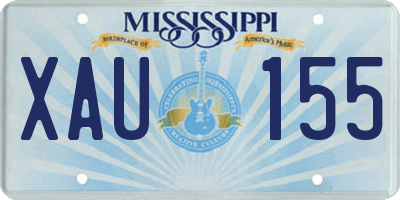 MS license plate XAU155