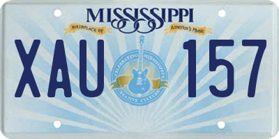 MS license plate XAU157
