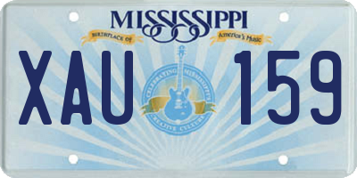 MS license plate XAU159
