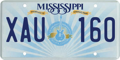 MS license plate XAU160