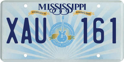 MS license plate XAU161