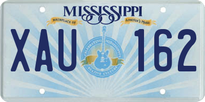 MS license plate XAU162