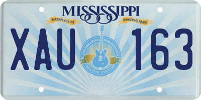 MS license plate XAU163