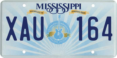 MS license plate XAU164