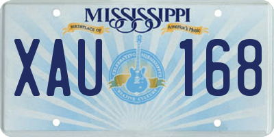 MS license plate XAU168