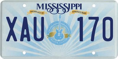 MS license plate XAU170