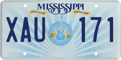 MS license plate XAU171