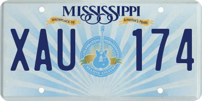MS license plate XAU174