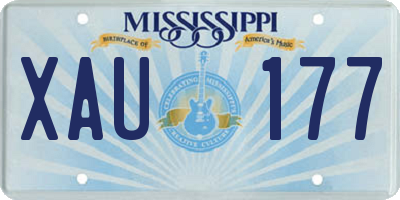 MS license plate XAU177