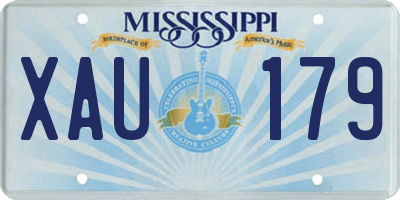 MS license plate XAU179