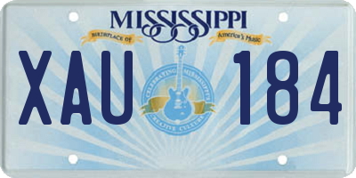 MS license plate XAU184