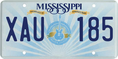 MS license plate XAU185