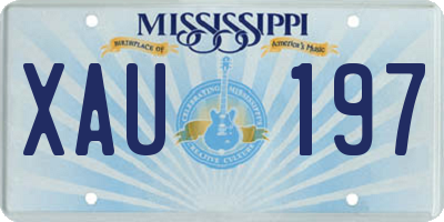 MS license plate XAU197