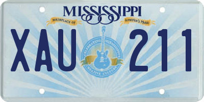 MS license plate XAU211