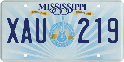 MS license plate XAU219