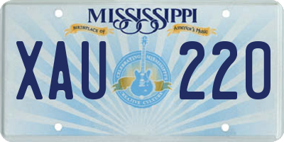 MS license plate XAU220
