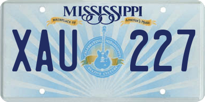 MS license plate XAU227