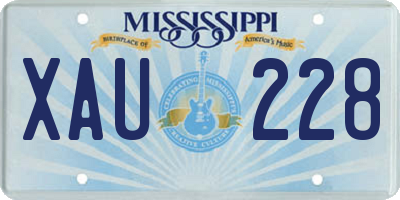 MS license plate XAU228