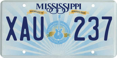 MS license plate XAU237