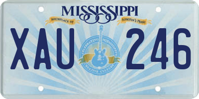 MS license plate XAU246