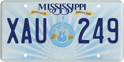 MS license plate XAU249