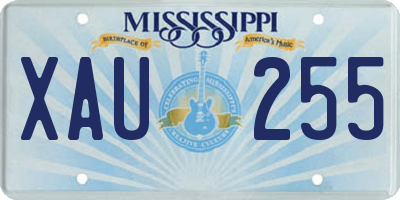 MS license plate XAU255