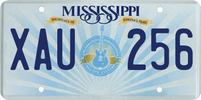 MS license plate XAU256