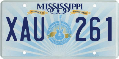 MS license plate XAU261