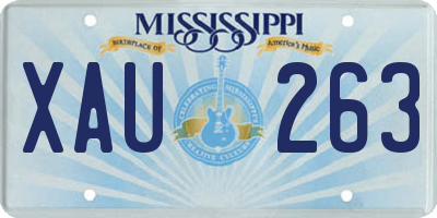 MS license plate XAU263