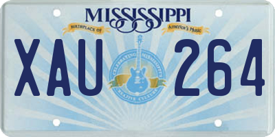 MS license plate XAU264