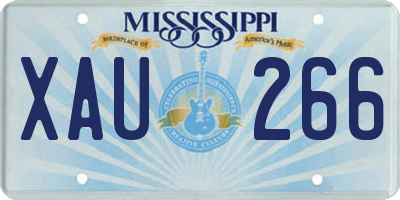 MS license plate XAU266