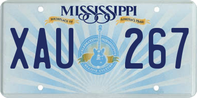 MS license plate XAU267