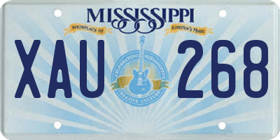 MS license plate XAU268