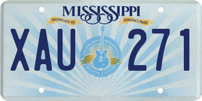MS license plate XAU271