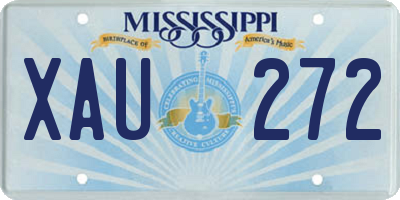 MS license plate XAU272