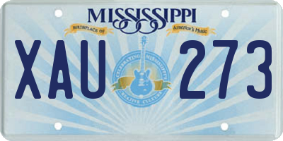 MS license plate XAU273