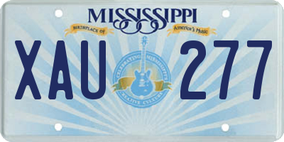 MS license plate XAU277