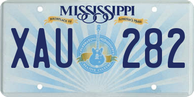 MS license plate XAU282