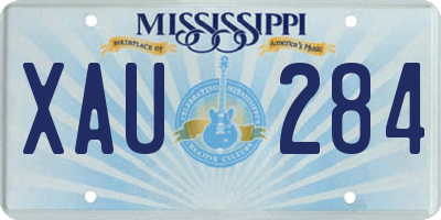 MS license plate XAU284
