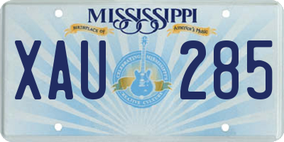 MS license plate XAU285